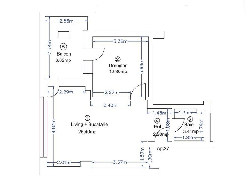 Pipera, rond Omv, nou, Ivory, 2 camere, parcare, TVA zero